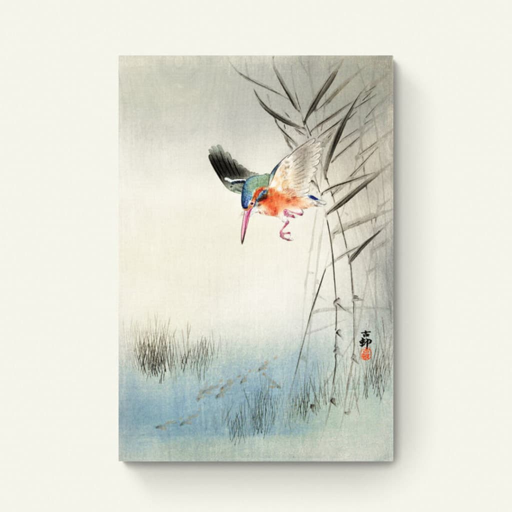 IJsvogel die op vis jaagt – Ohara Koson