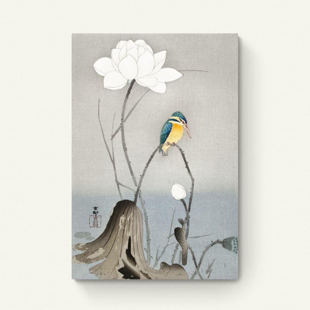 IJsvogel met lotusbloem – Ohara Koson