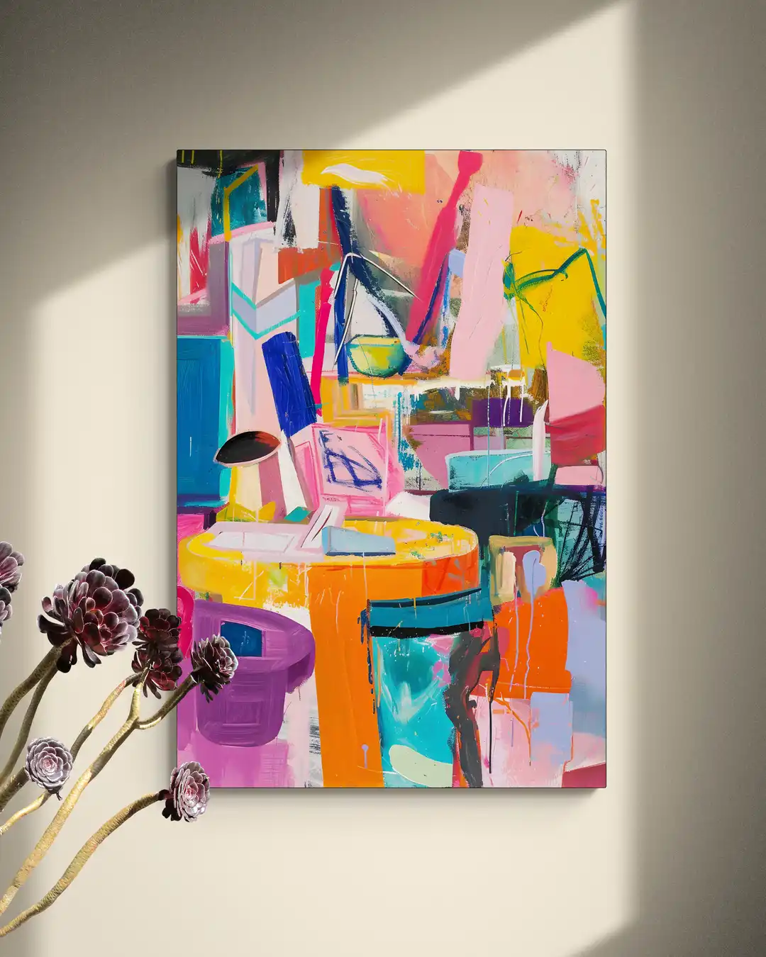 Kleurvakken in een interieur
