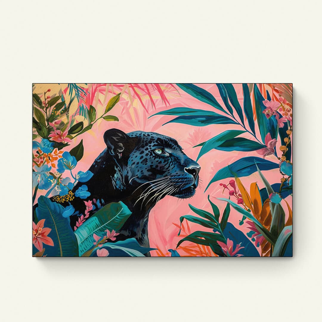Luipaard in Jungle Bloemen