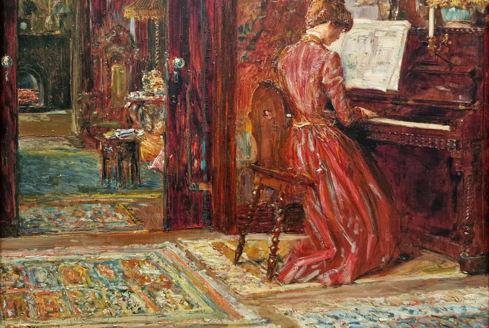 Aan de piano – Childe Hassam