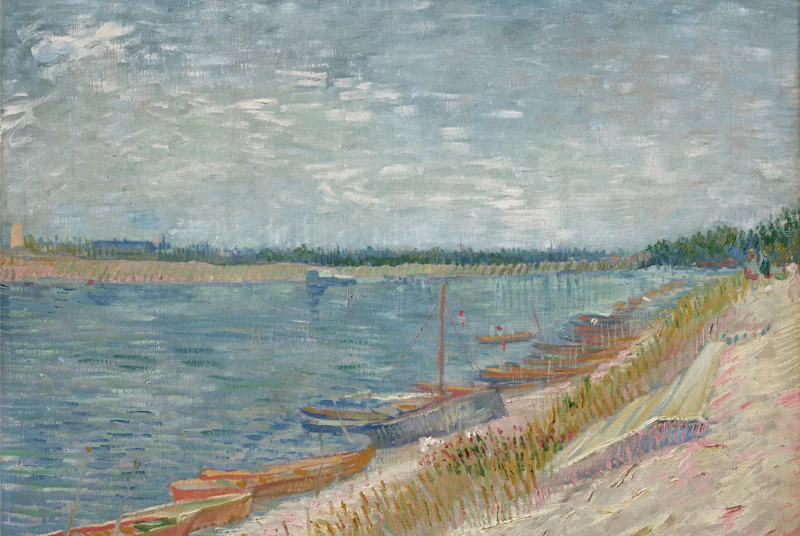 Aangemeerde boten – Vincent van Gogh