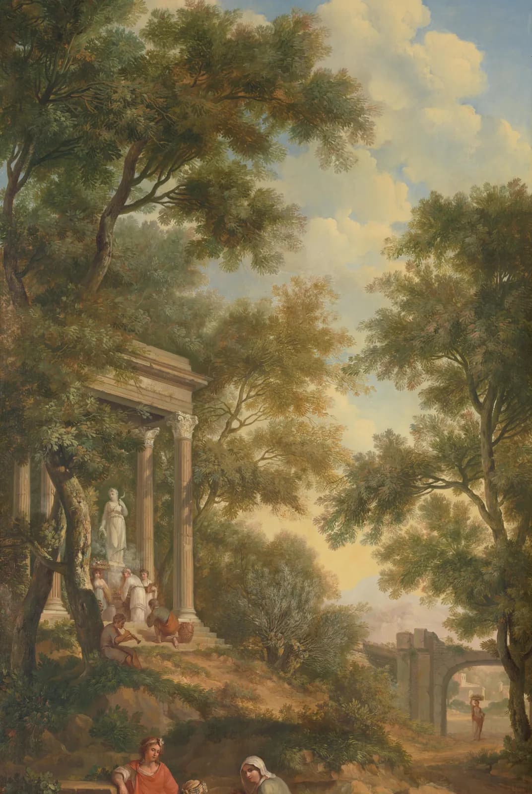 Arcadisch landschap met links een tempel – Andriessen