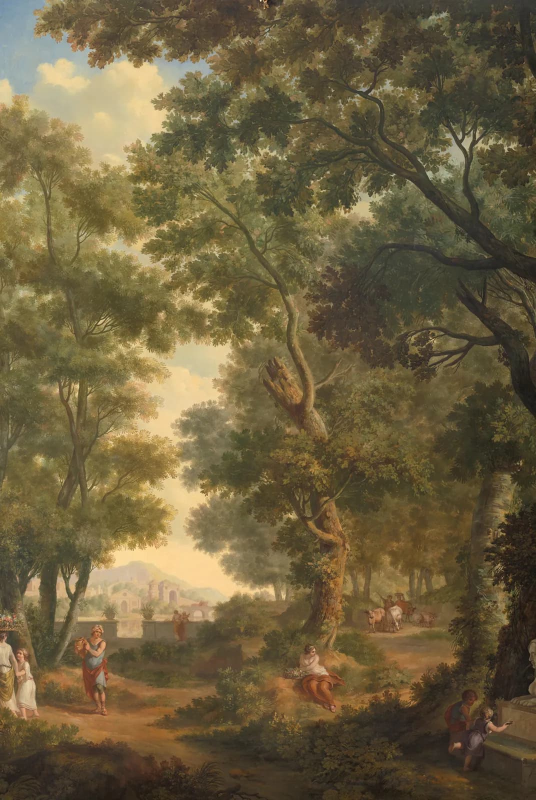 Arcadisch landschap met verschillende figuren – Andriessen
