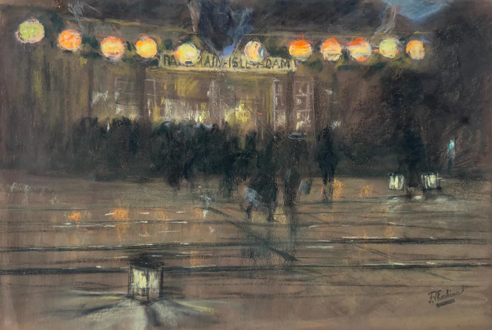 Avond op de Dam – Franz SKARBINA