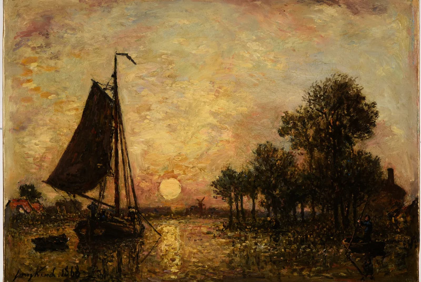Avondgloed boven het water – Johan Barthold Jongkind