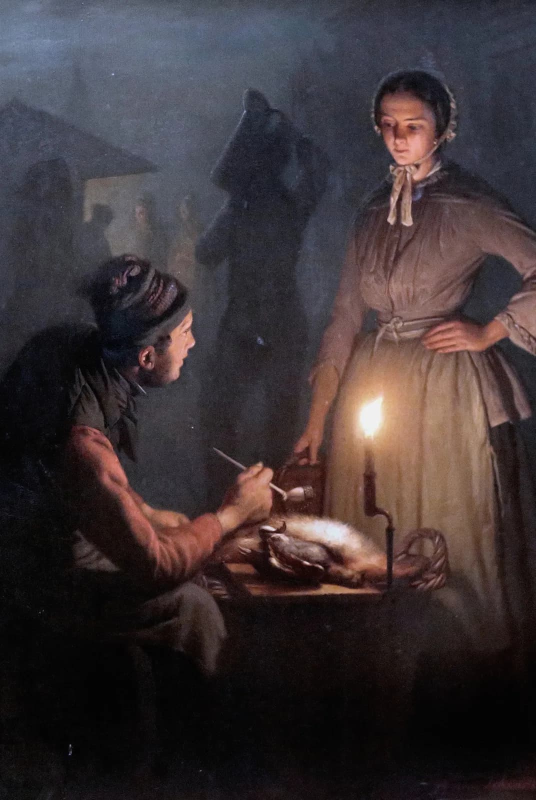 Avondmarkt bij kaarslicht – Petrus van Schendel