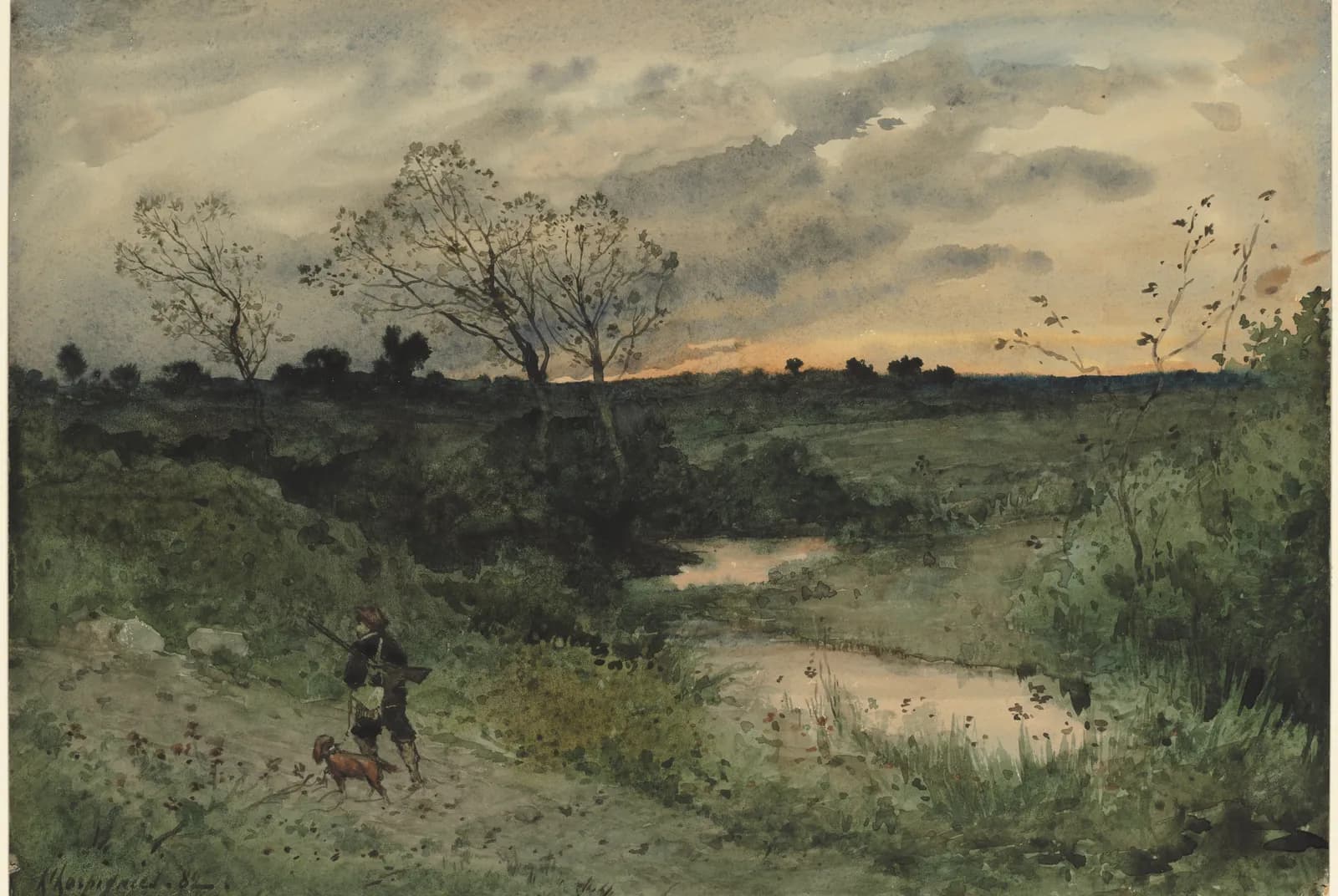 Avondwandeling langs de beek – Henri-Joseph Harpignies