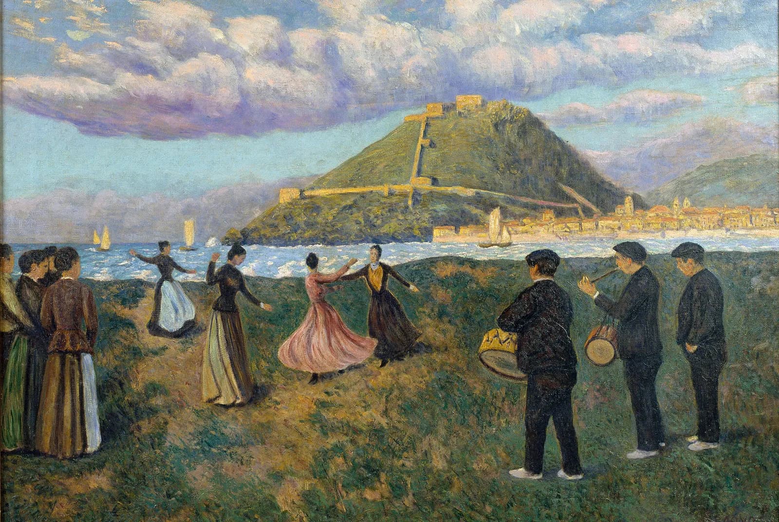 Baskisch feest in El Antiguo bij San Sebastián – Darío de Regoyos