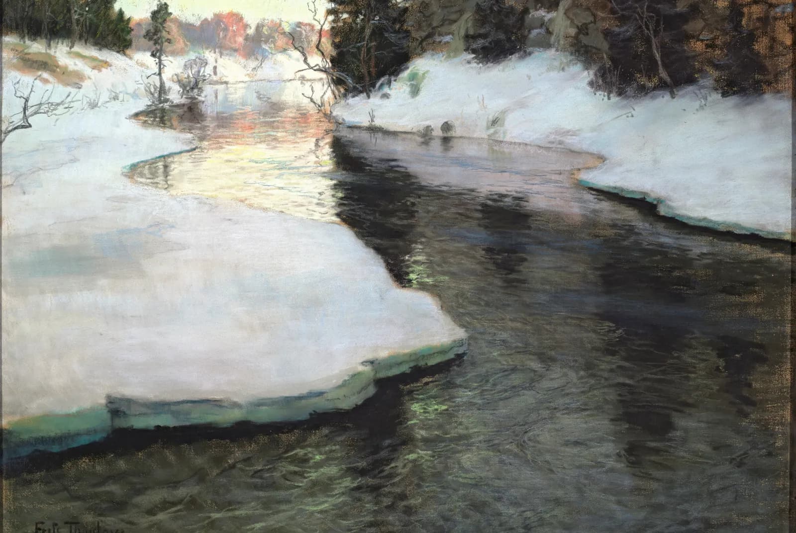 Bergbeek in de winter – Frits Thaulow