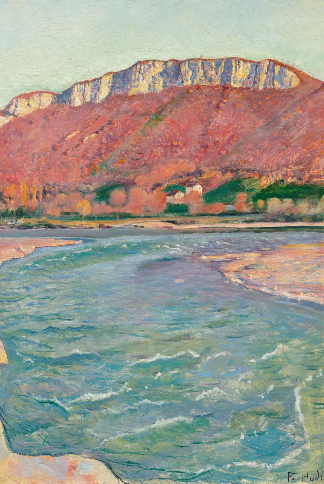 Berglandschap aan de rivier – Ferdinand Hodler