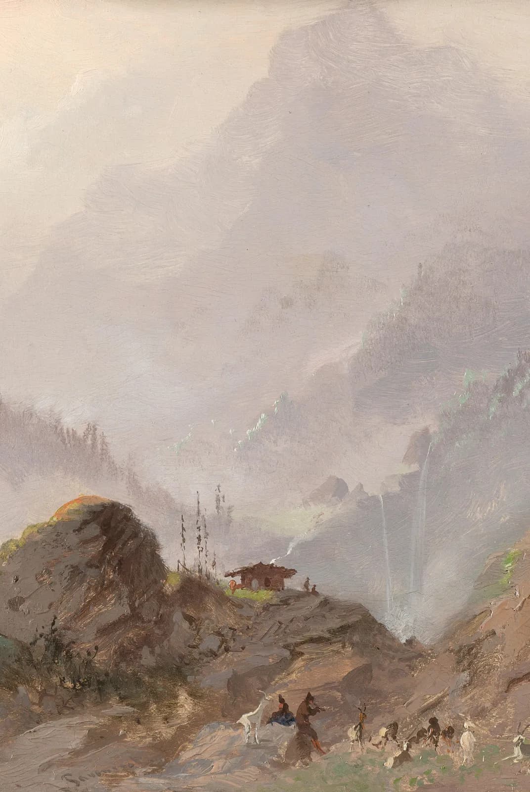 Berglandschap in Tirol met gemzen – Johannes Tavenraat