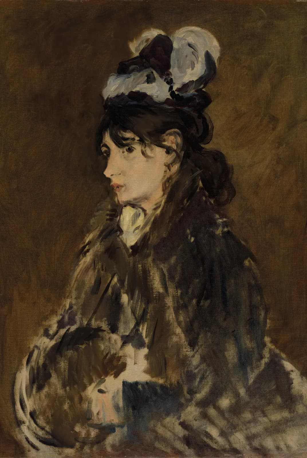 Berthe Morisot met een mof – Édouard Manet