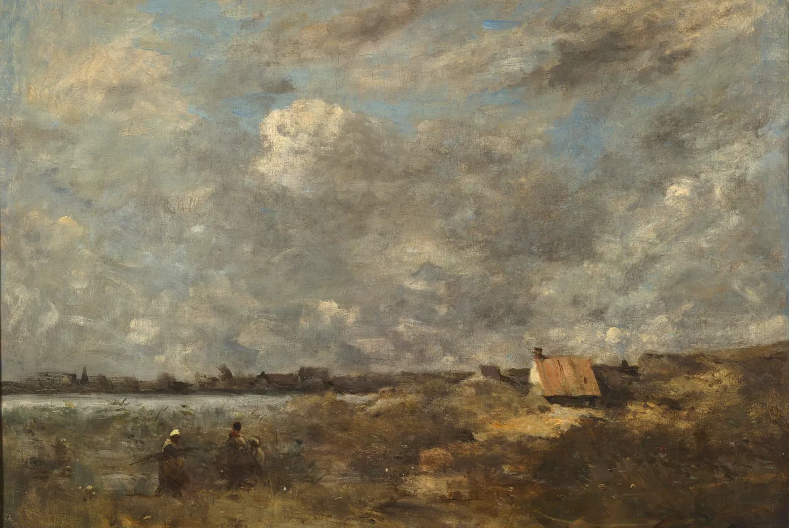 Bewolkte luchten boven het landschap – Jean-Baptiste-Camille Corot