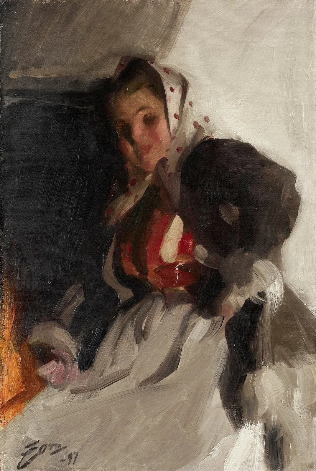 Bij de open haard – Anders Zorn