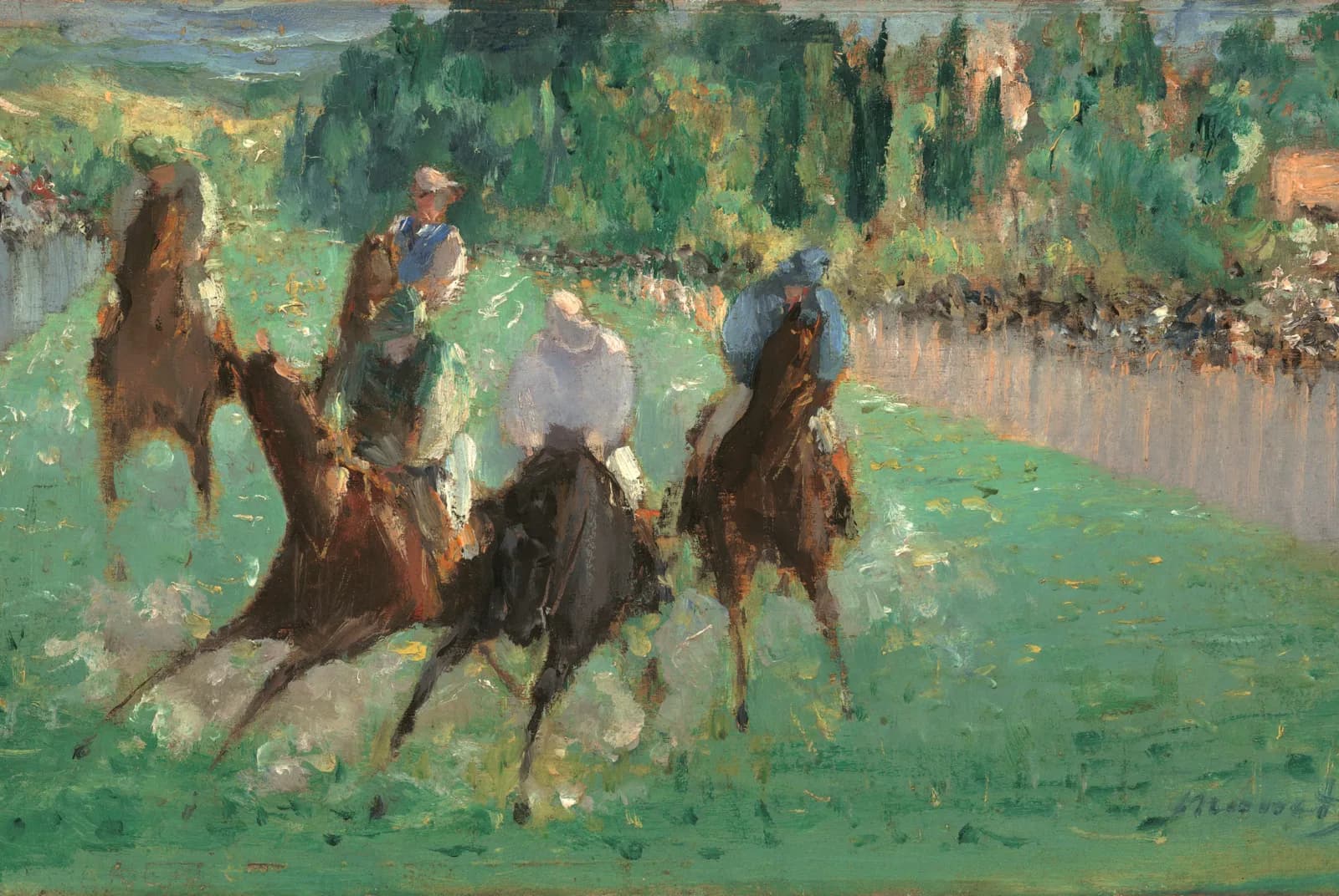 Bij de paardenrennen – Édouard Manet