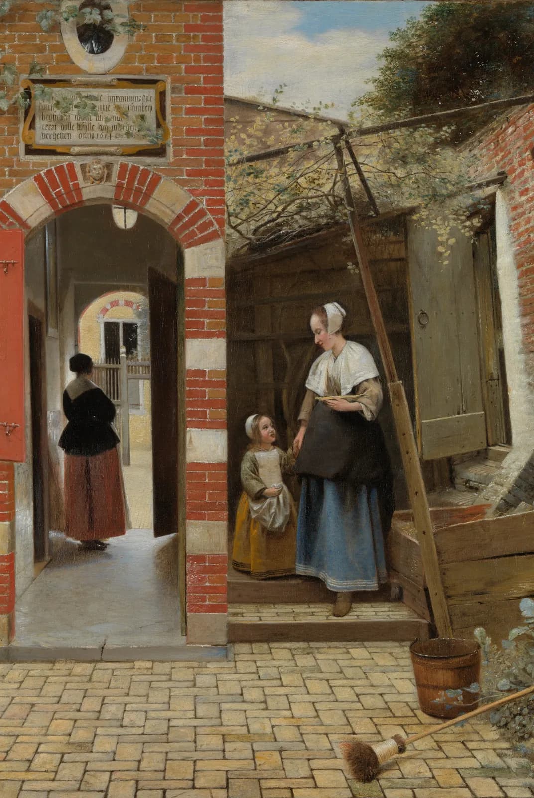 Binnenplaats van een huis in Delft – Pieter de Hooch