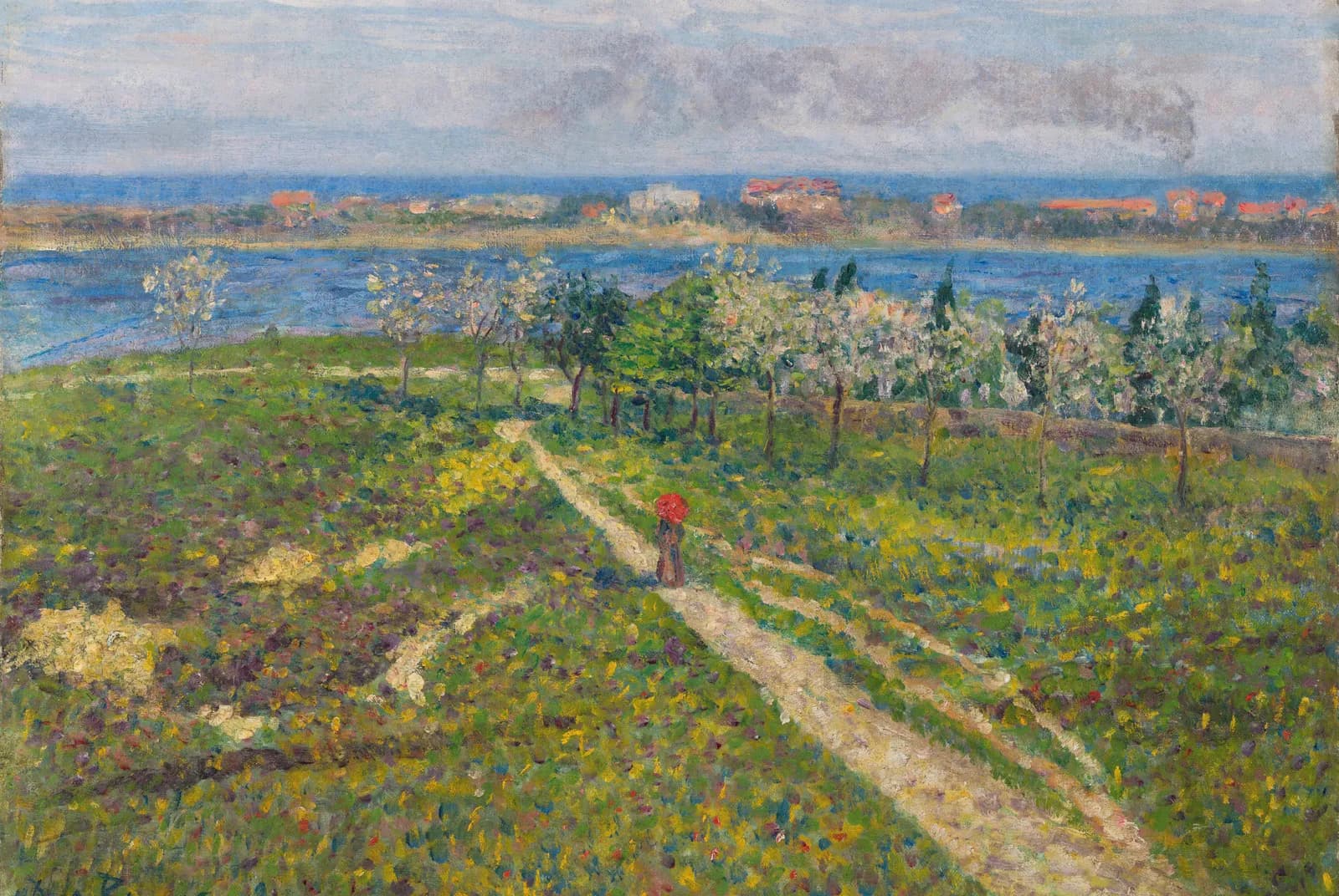 Bloeiende amandelbomen – Darío de Regoyos