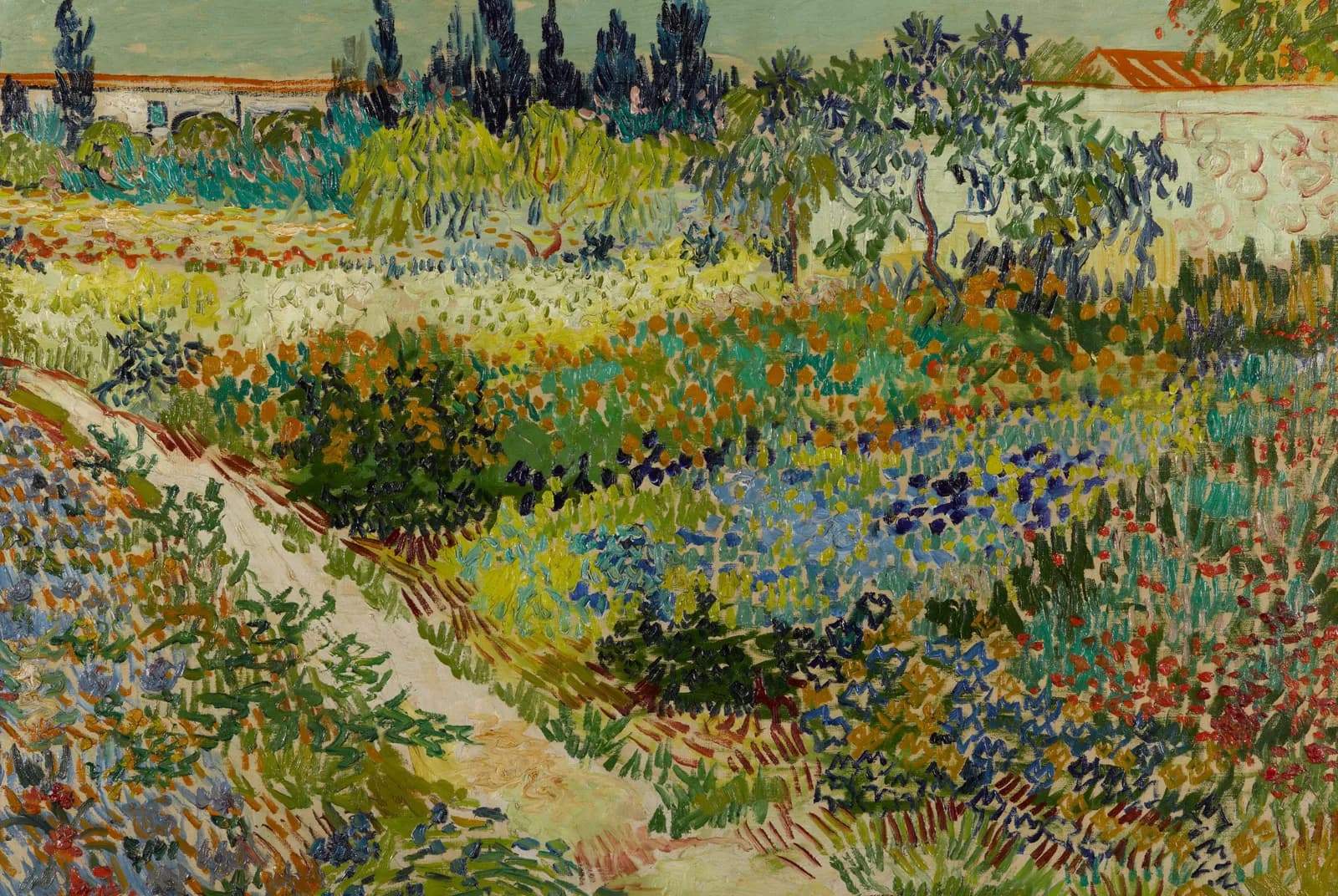 Bloeiende tuin te Arles – Vincent van Gogh