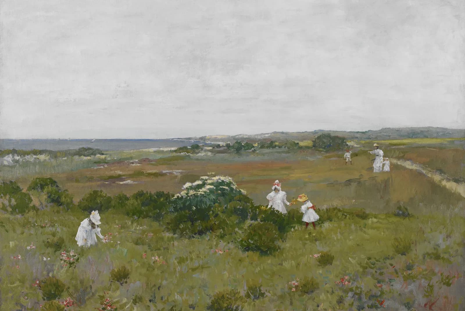 Bloemen aan zee – William Merritt Chase
