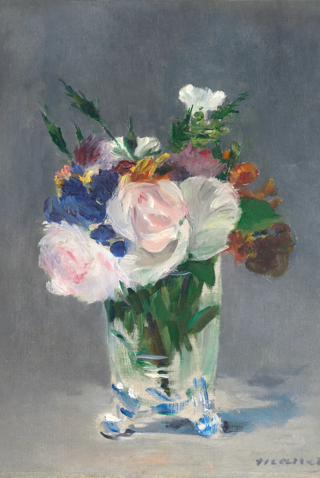 Bloemen in een kristallen vaas – Édouard Manet