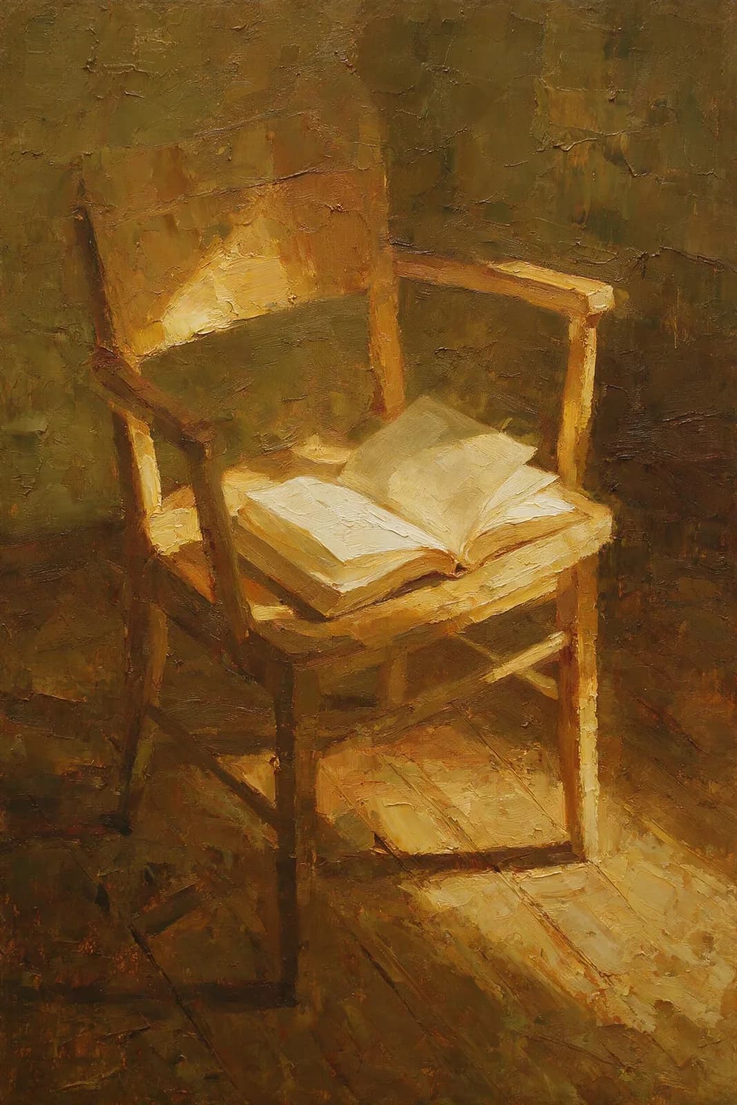 Boek op een stoel