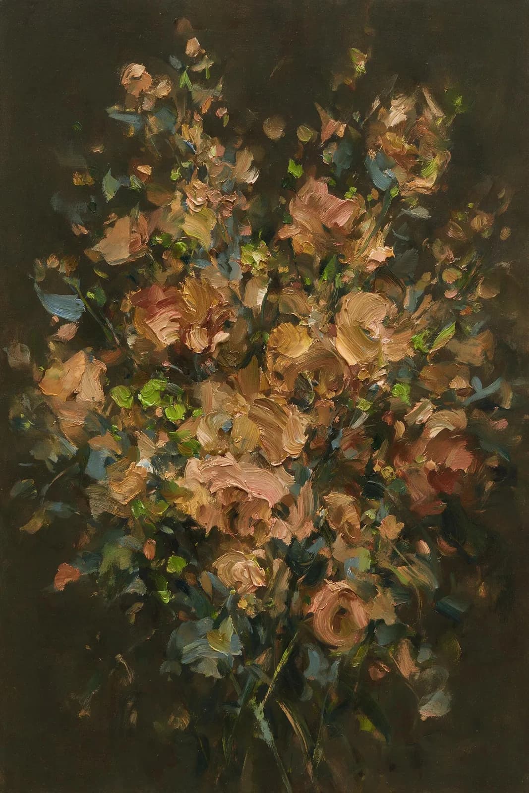 Boeket tegen donkere grond