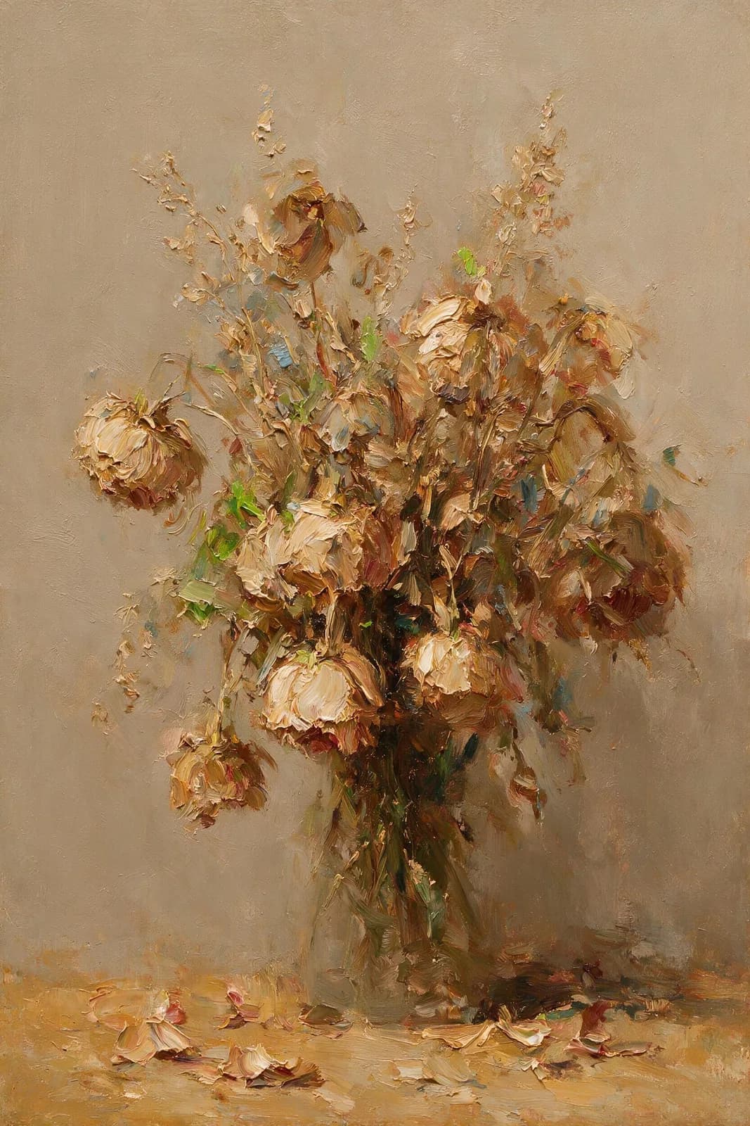 Boeket van uitgebloeide bloemen