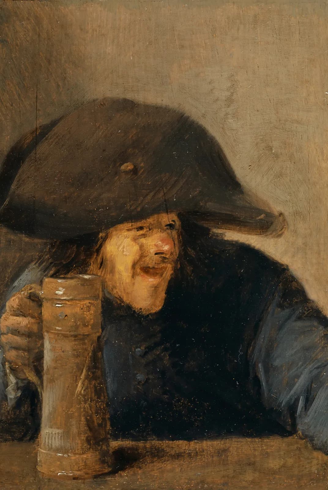 Boer met steek en bierkan – Adriaen Brouwer