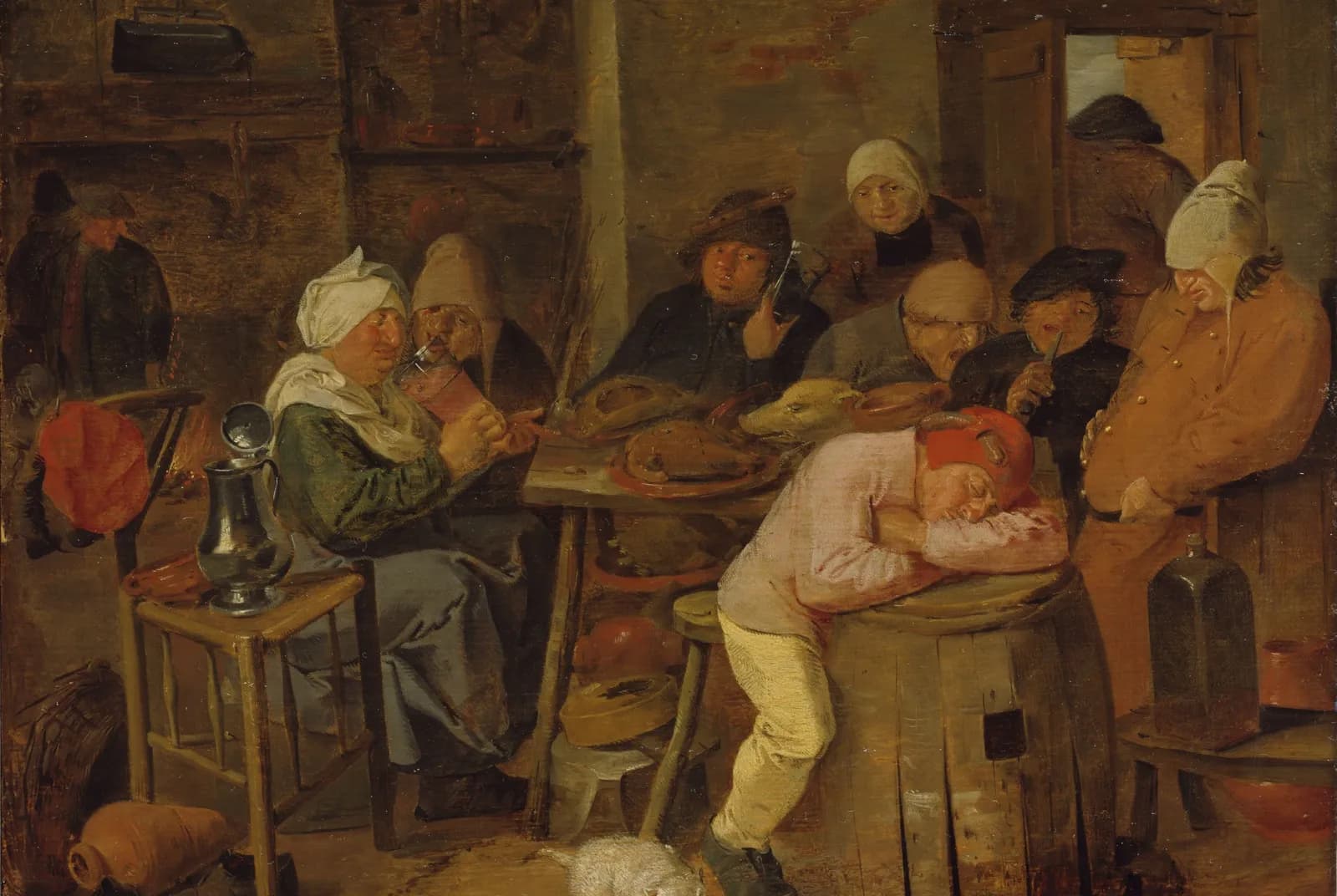 Boerengezelschap binnenshuis – Adriaen Brouwer