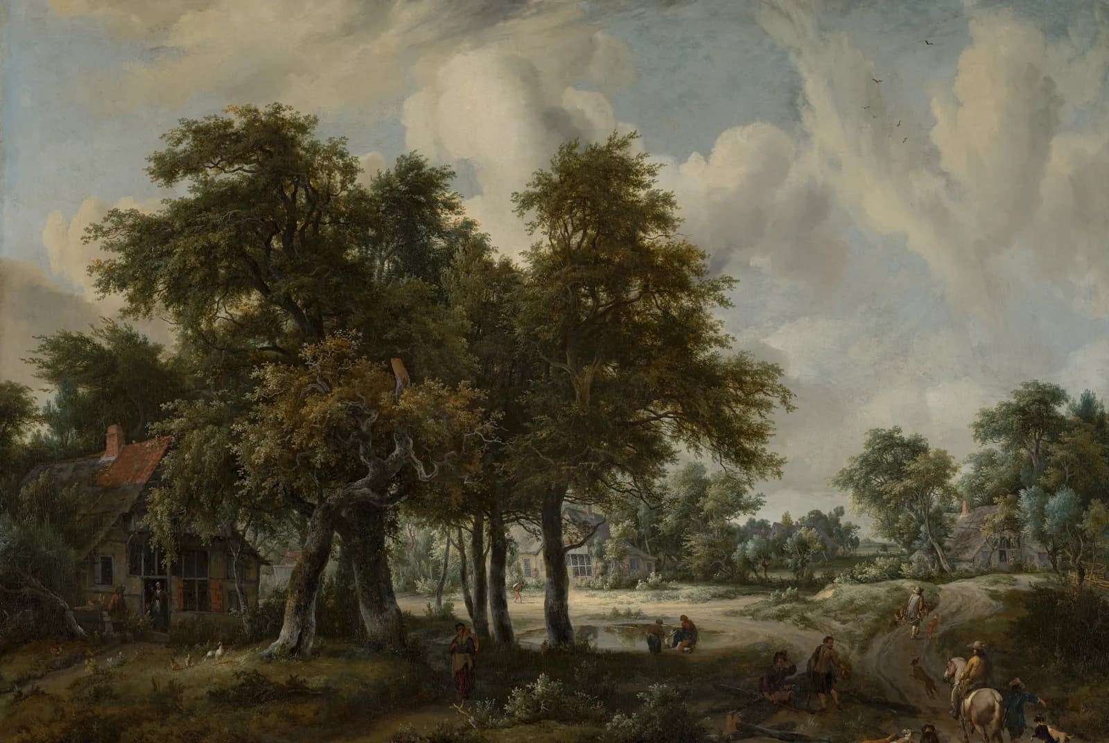Boerenhuisjes in het bos – Meindert Hobbema