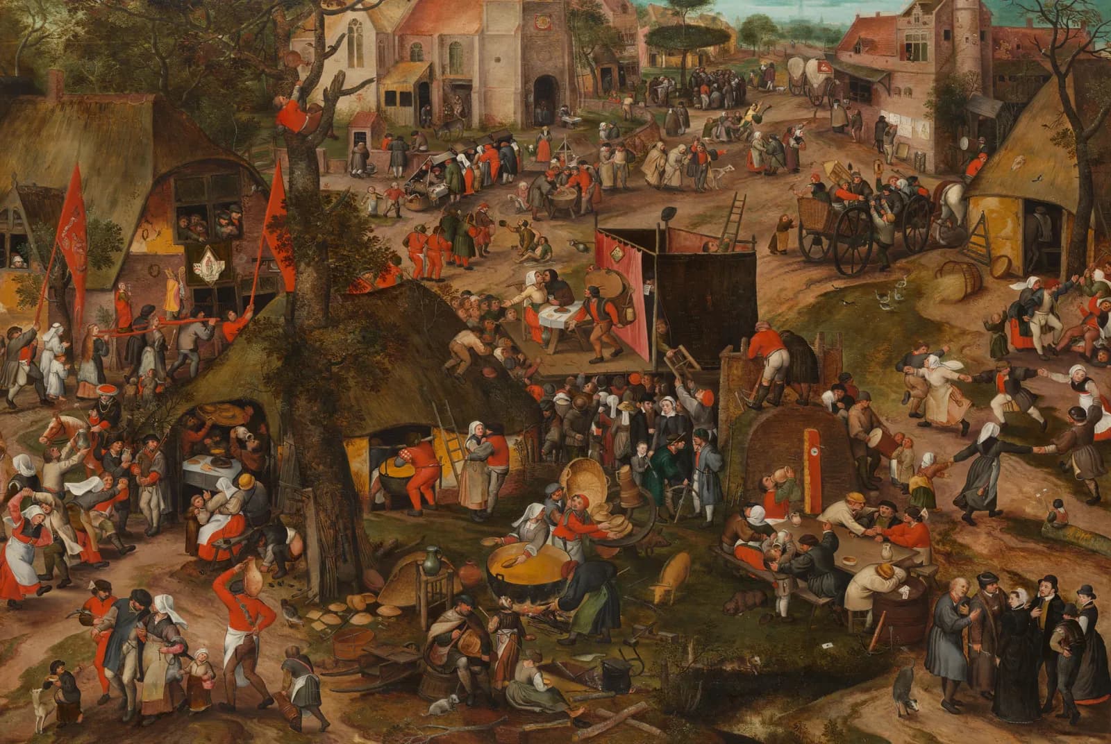 Boerenkermis met een opvoering van een klucht – Balten