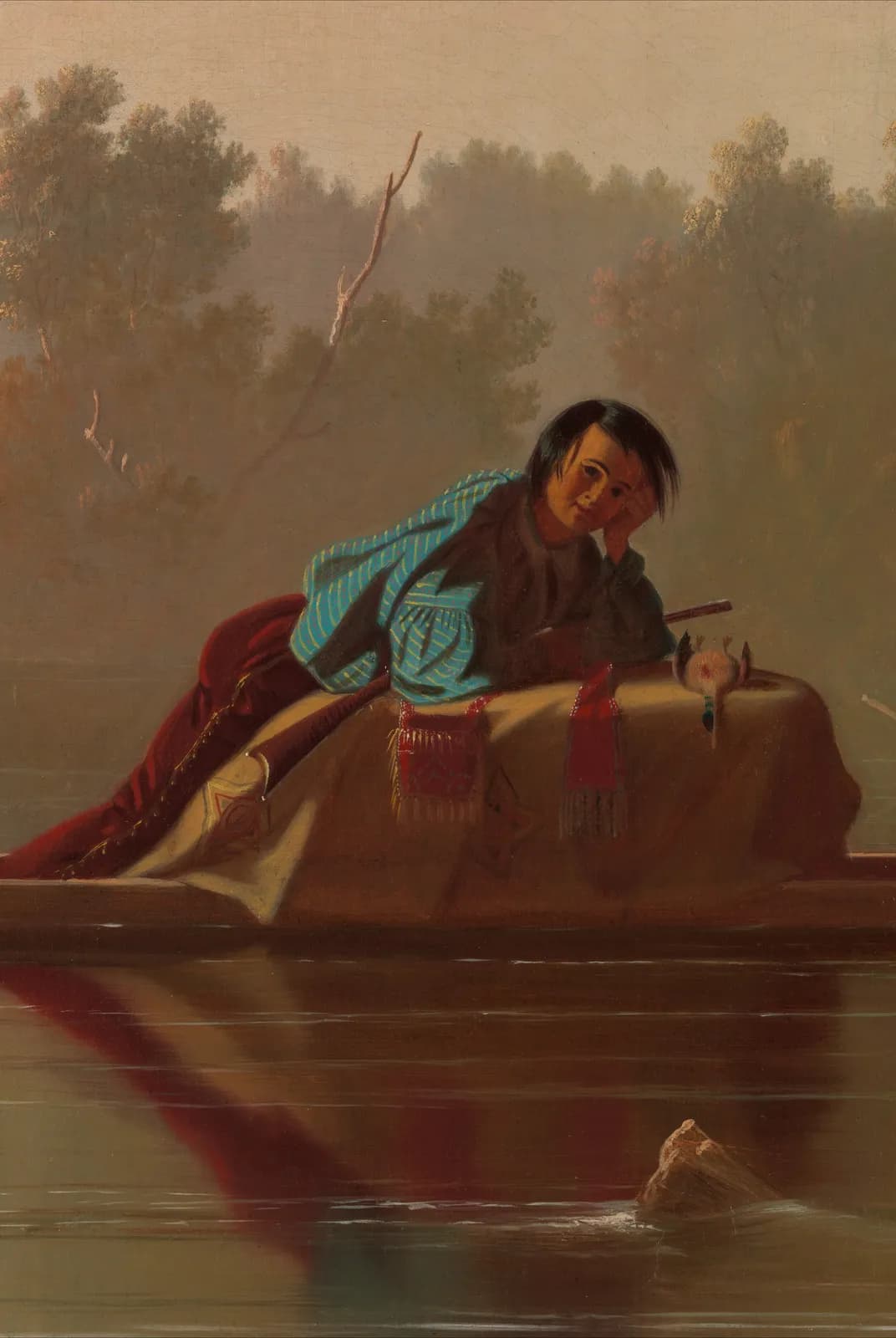 Bonthandelaren zakken de Missouri af – George Caleb Bingham