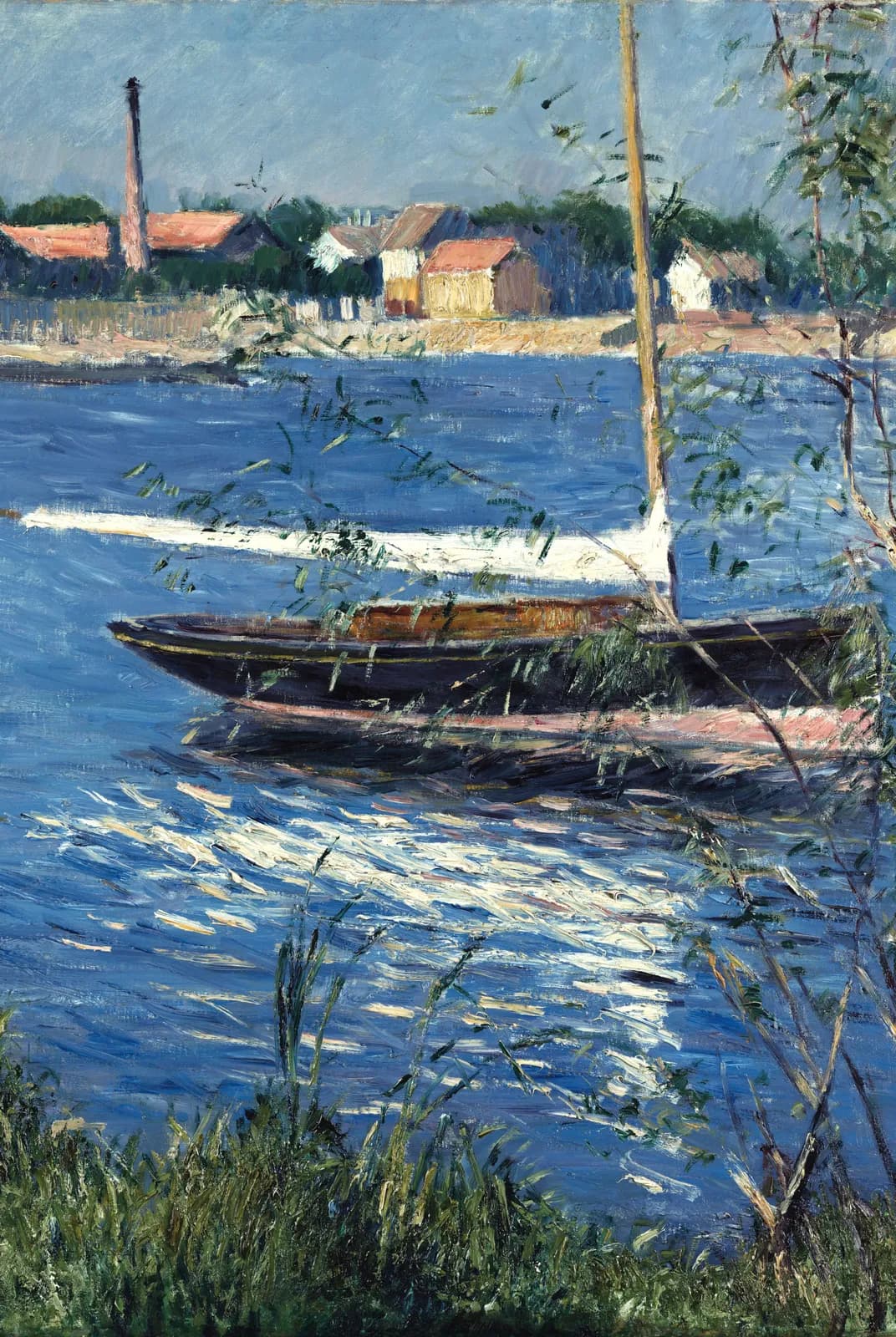 Boot voor anker op de Seine bij Argenteuil – Gustave Caillebotte