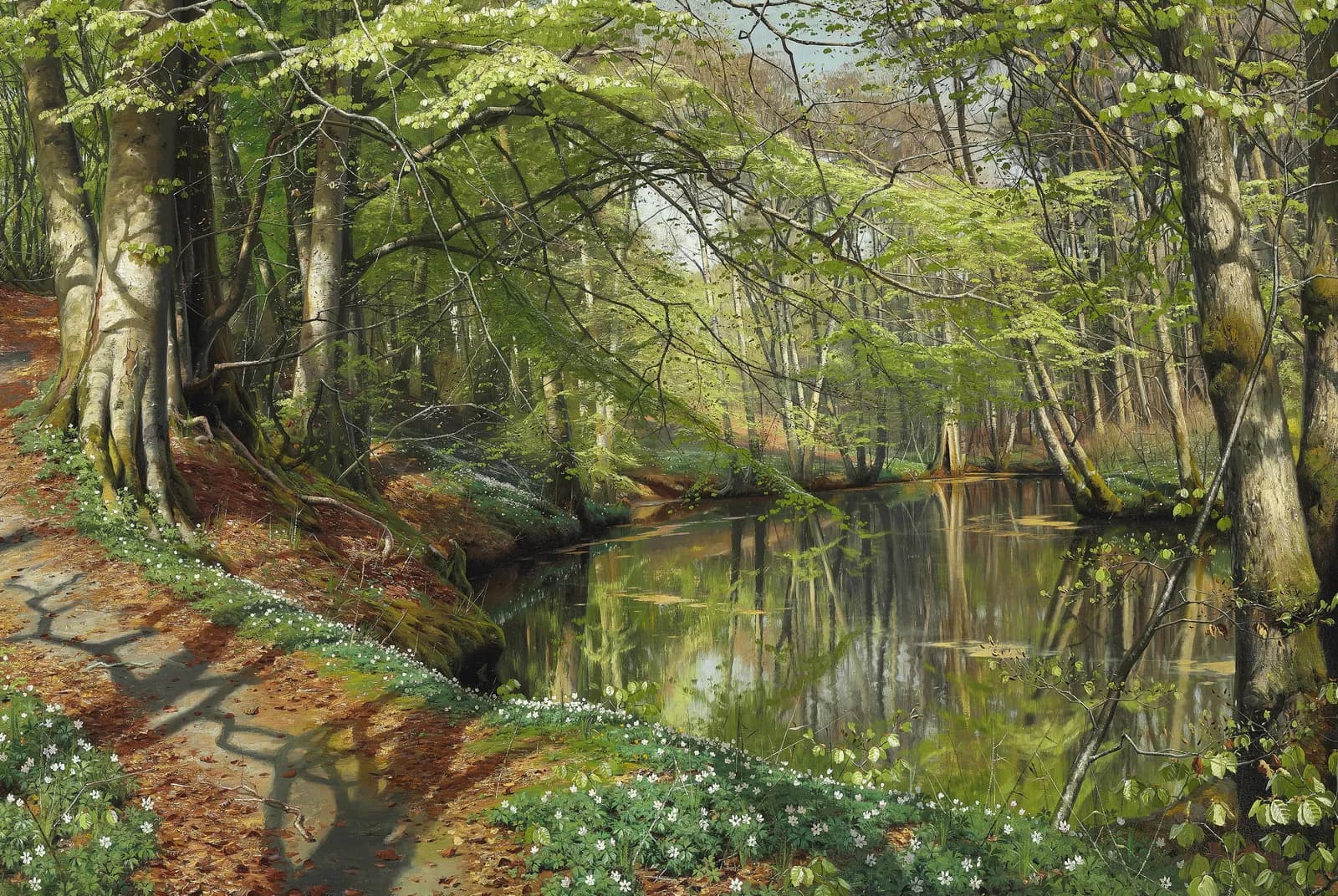 Bosbeek in het voorjaar – Peder Mørk Mønsted
