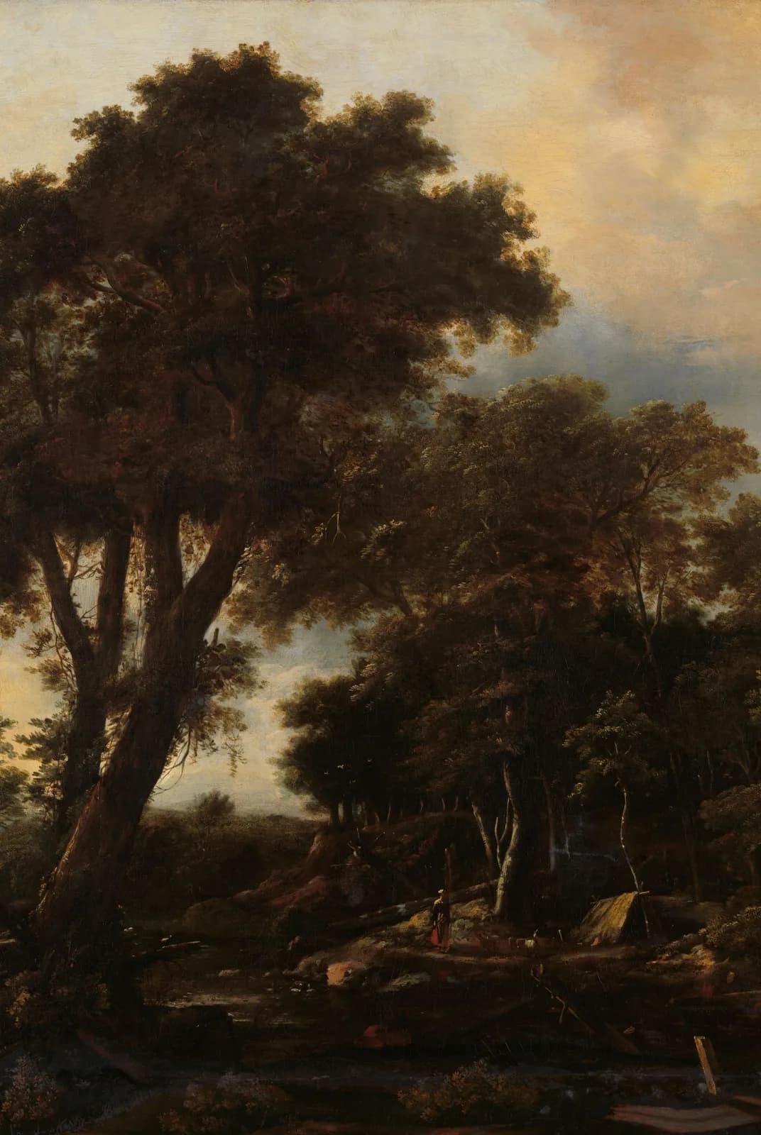 Boslandschap met hut – Roelant Roghman