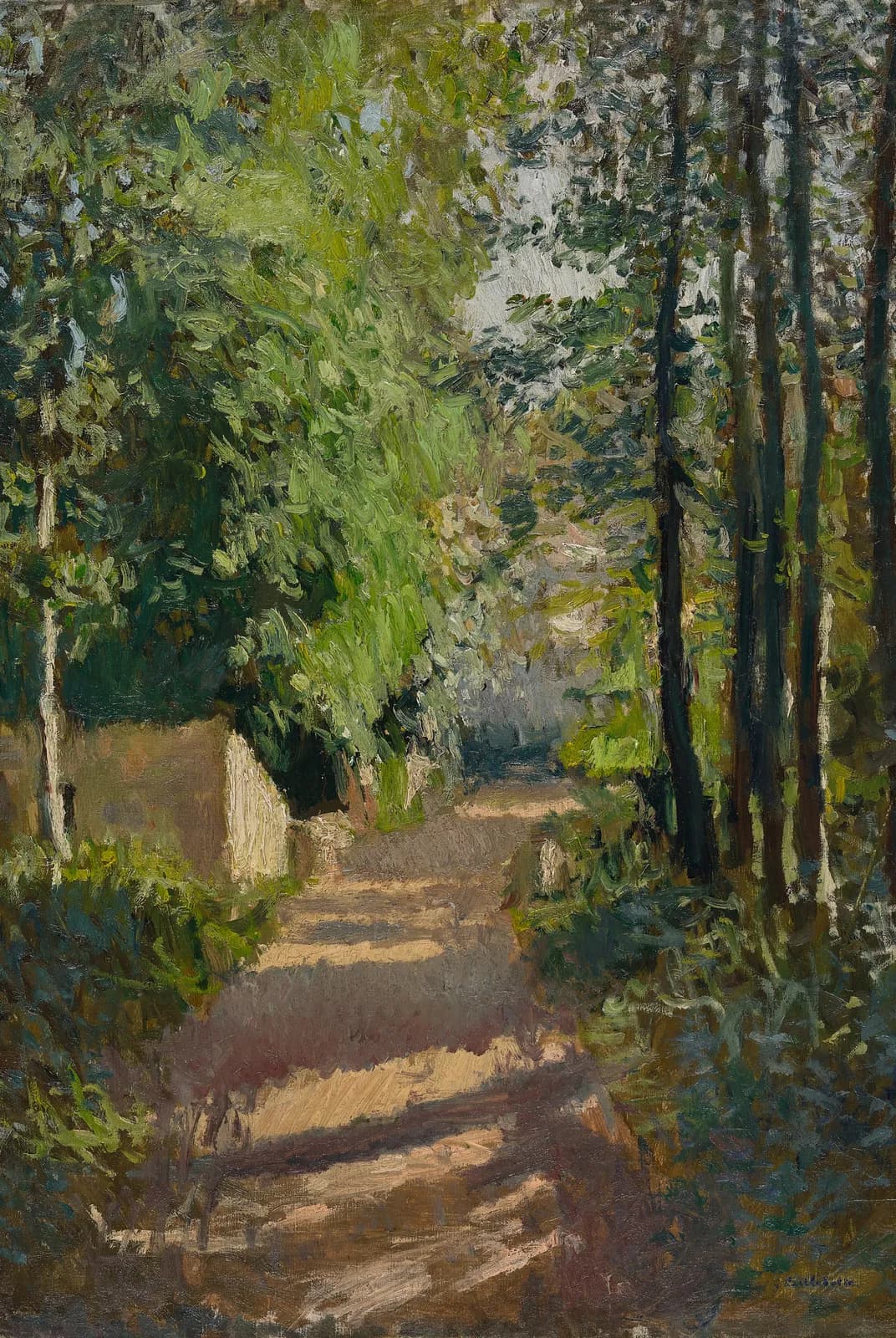 Bospad in Normandië – Gustave Caillebotte