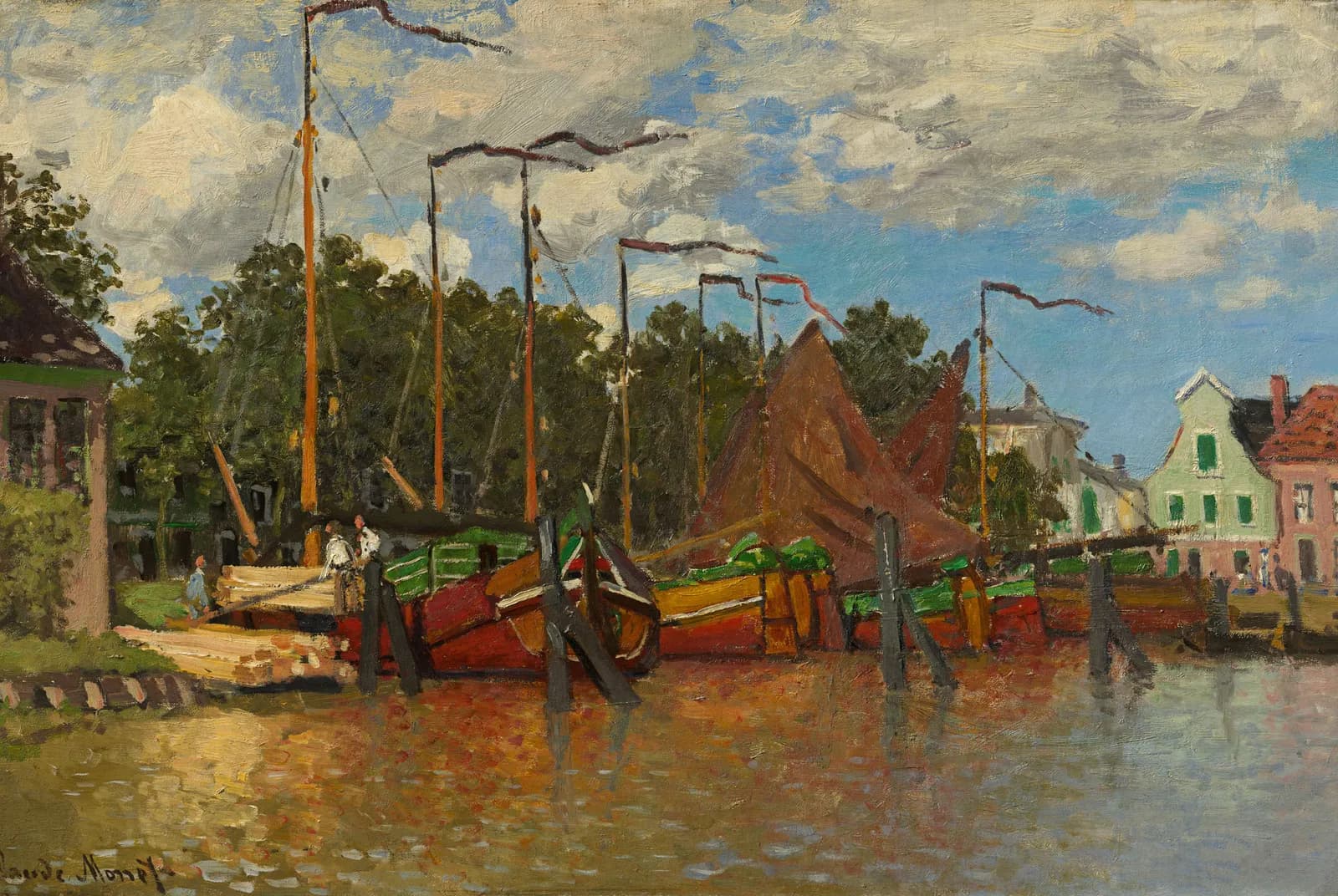 Boten bij Zaandam – Claude Monet