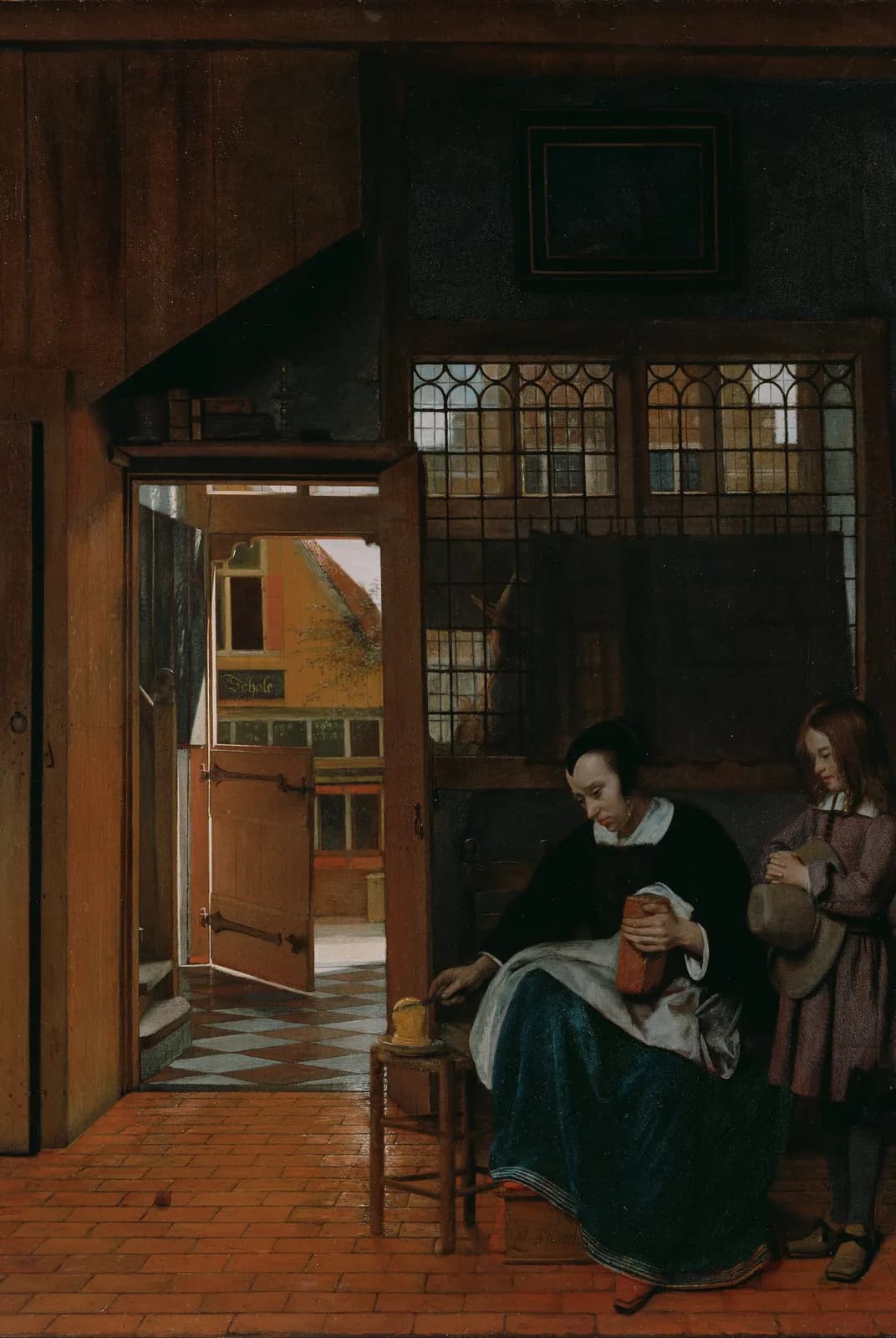 Boterham smeren voor de jongen – Pieter de Hooch