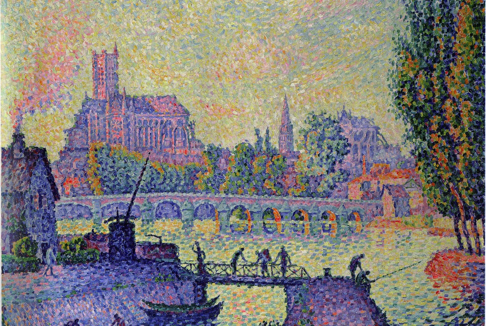 De brug bij Auxerre – Paul Signac