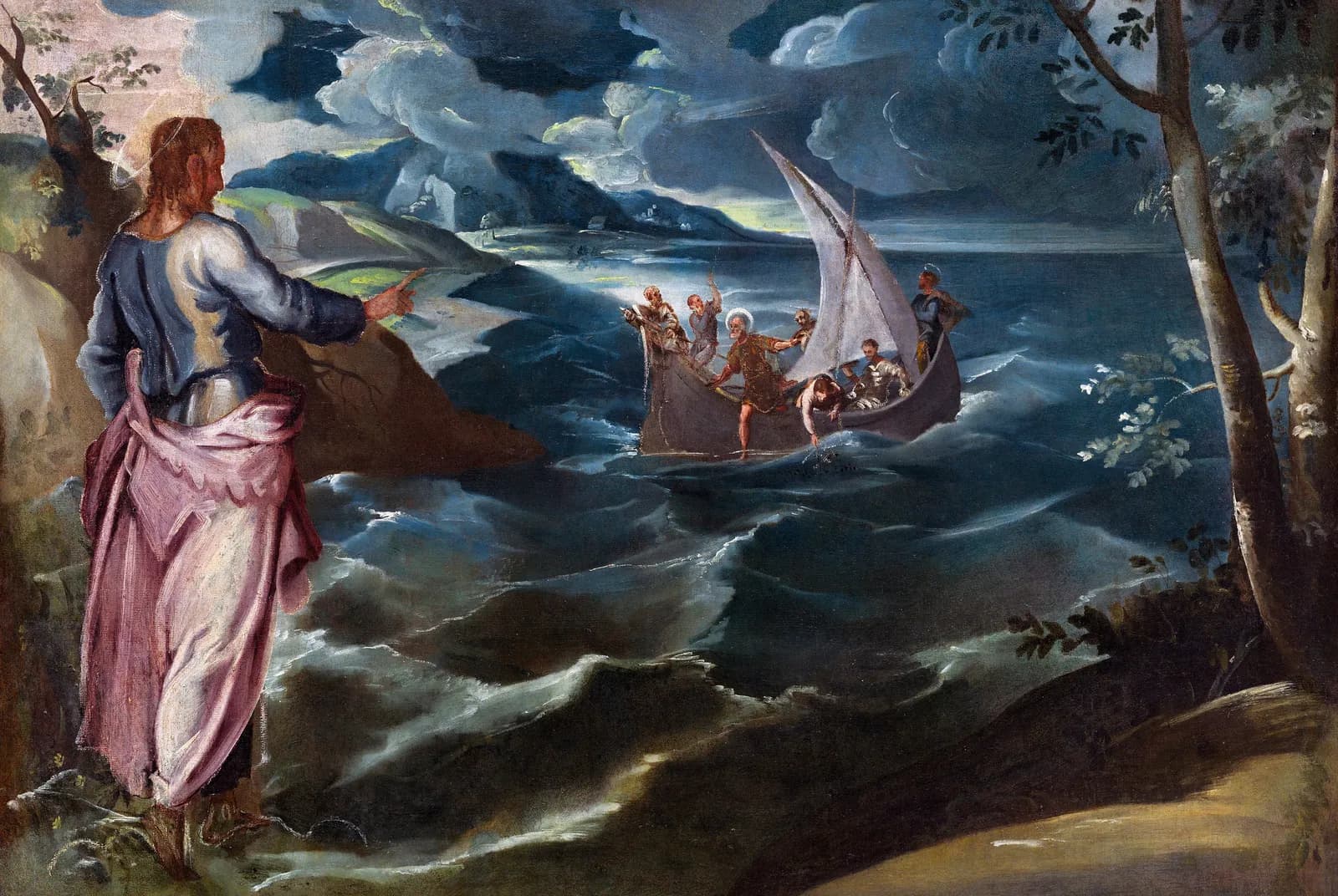 Christus aan het meer van Galilea – Tintoretto
