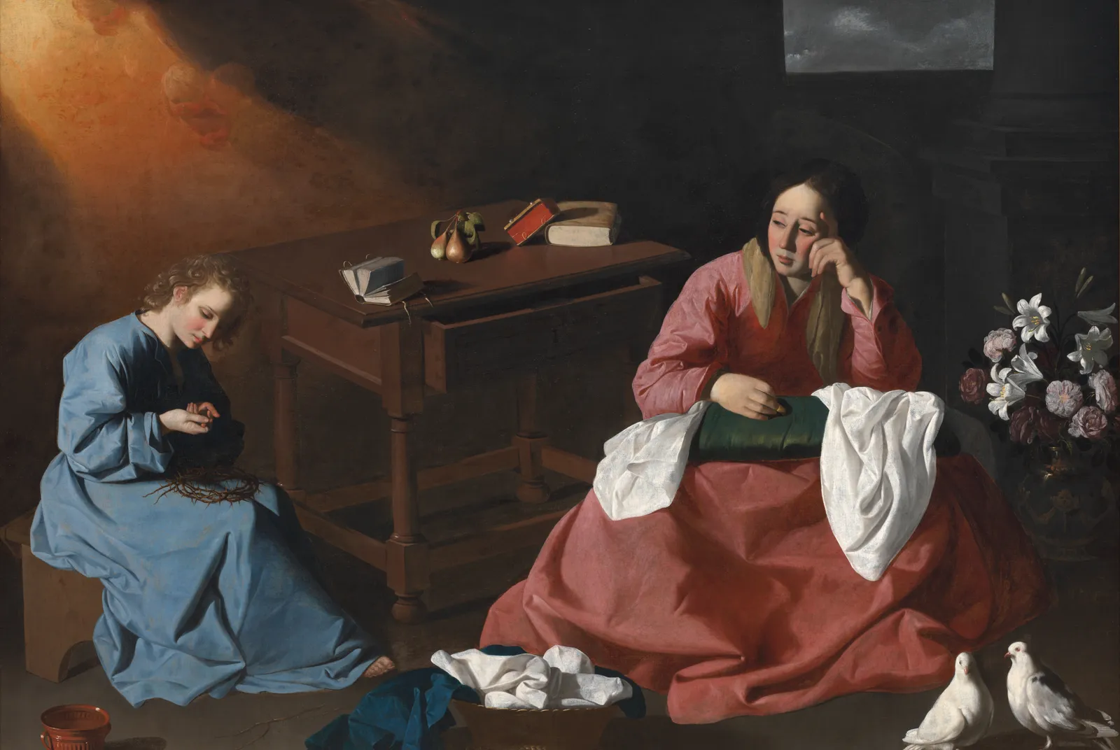 Christus en Maria in het huis te Nazareth – Francisco de Zurbarán