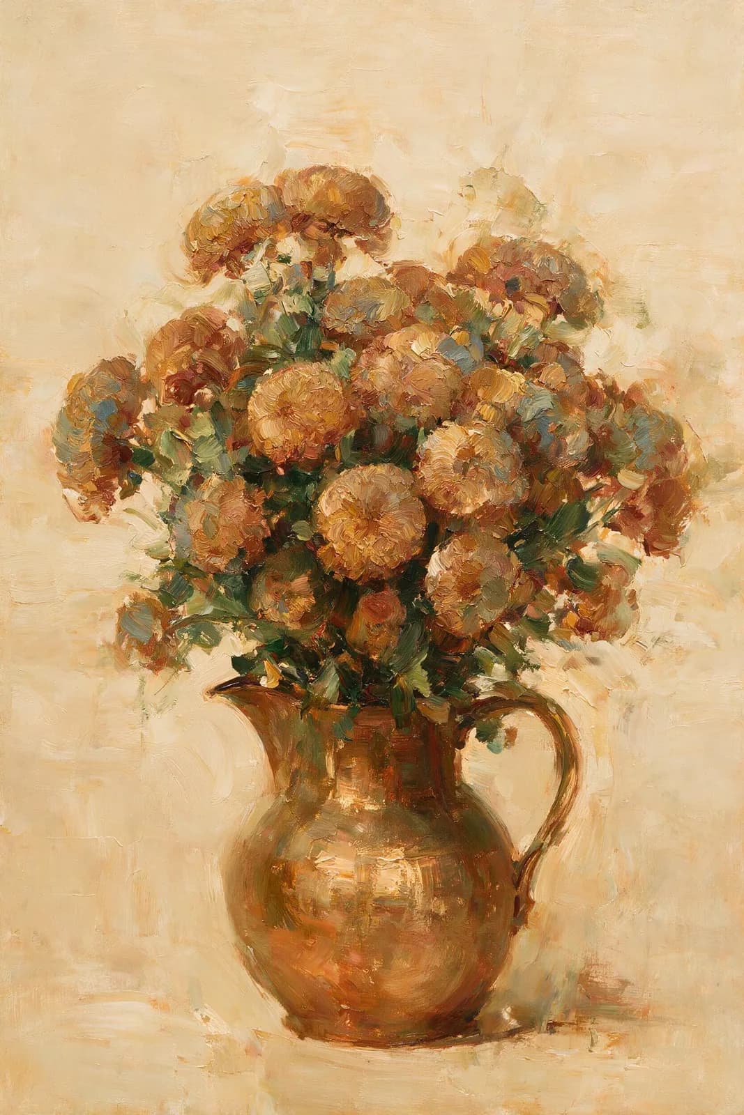 Chrysanten in brons