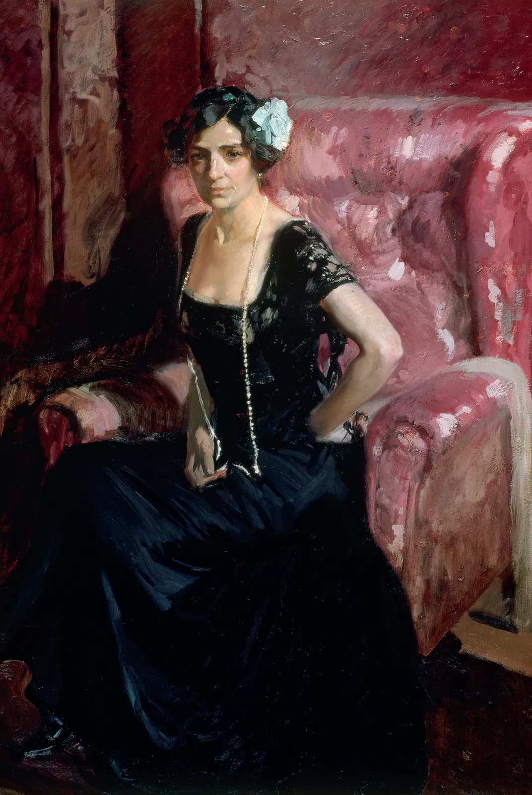 Clotilde in avondjurk – Joaquín Sorolla