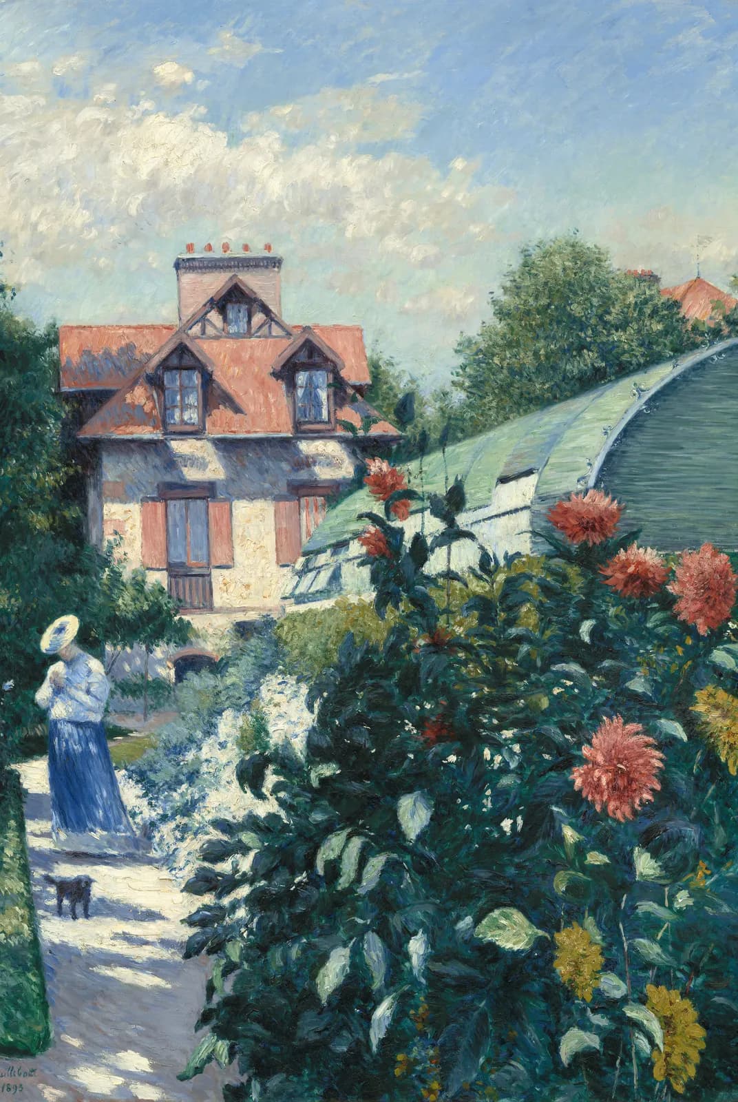 Dahlia's, tuin in Petit Gennevilliers – Gustave Caillebotte