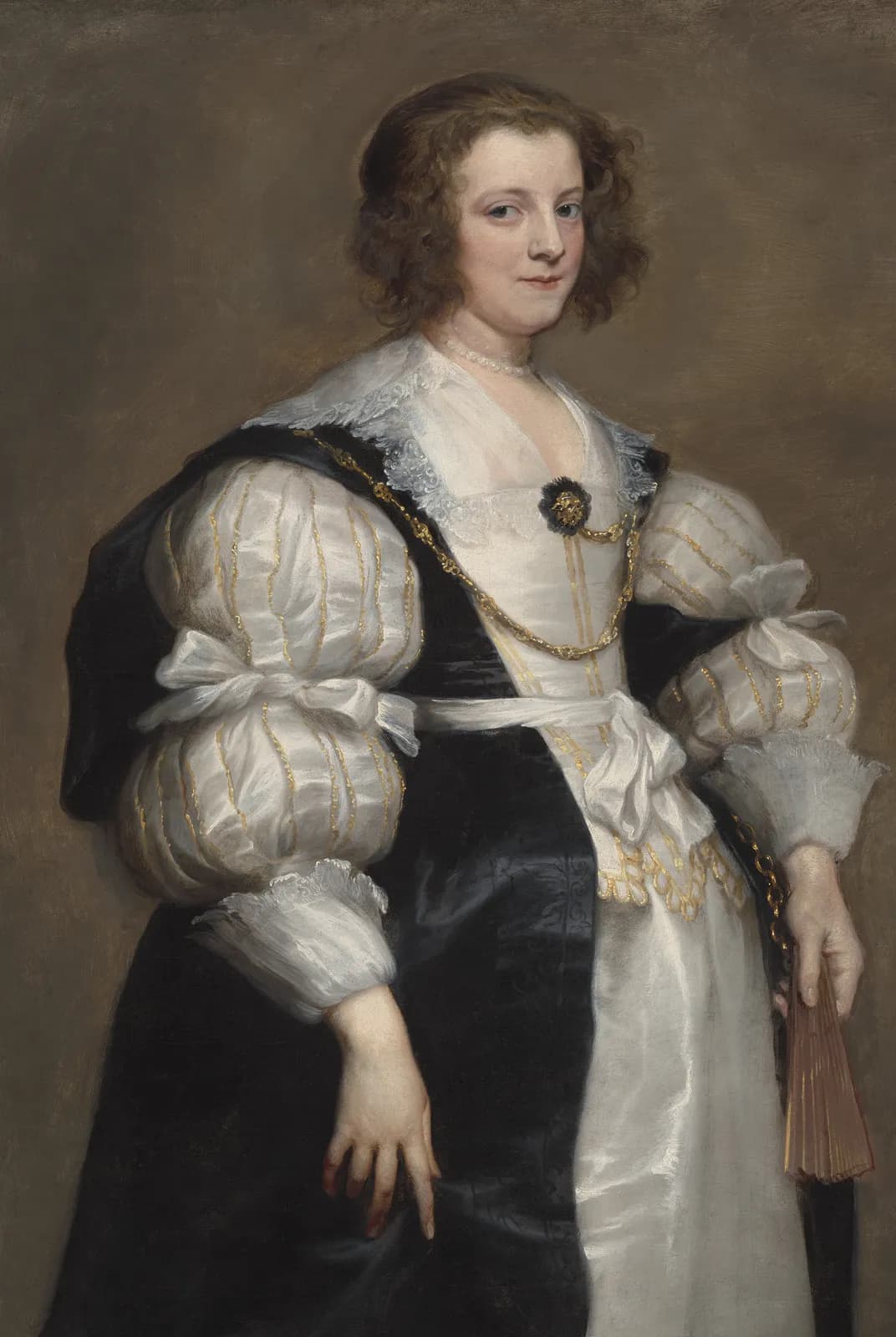 Dame met waaier – Anthony van Dyck