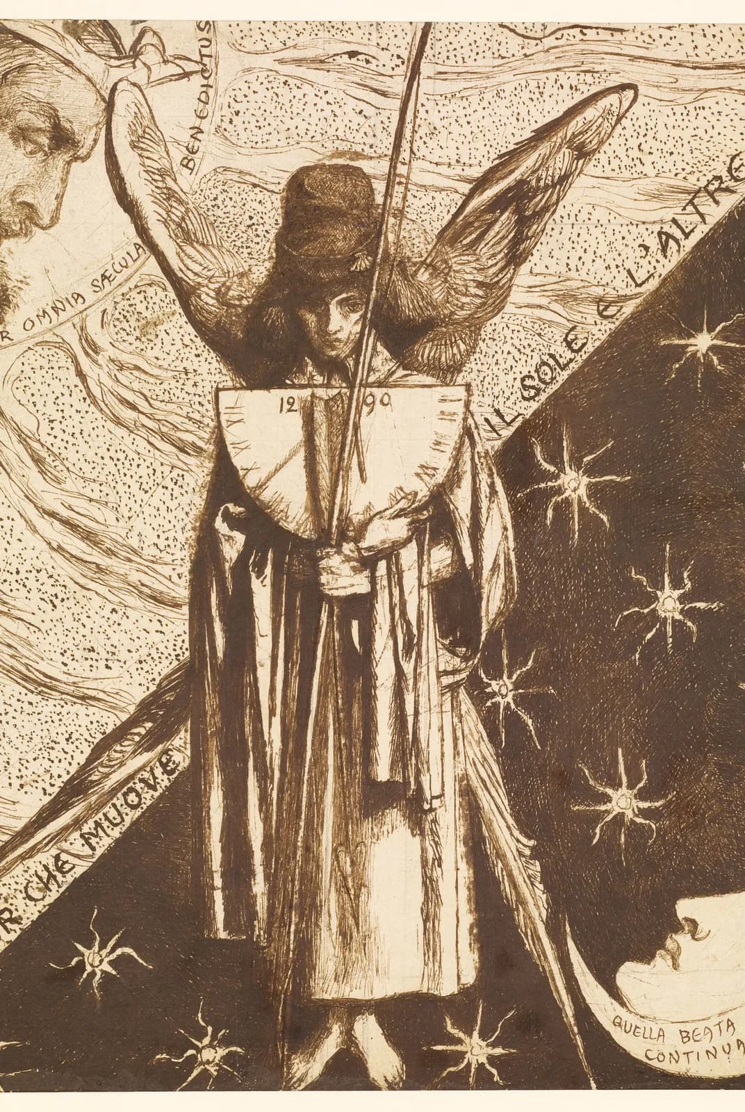 Dantis Amor, voltooide studie – Dante Gabriel Rossetti