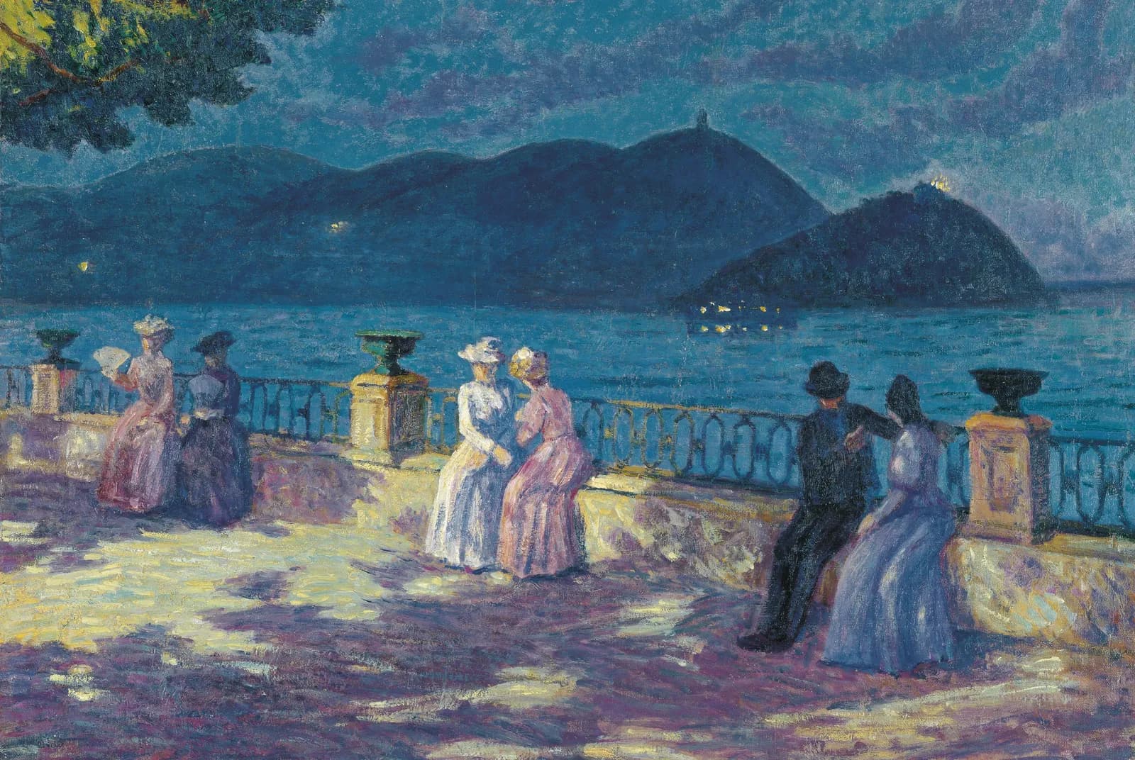 De baai van La Concha bij nacht – Darío de Regoyos
