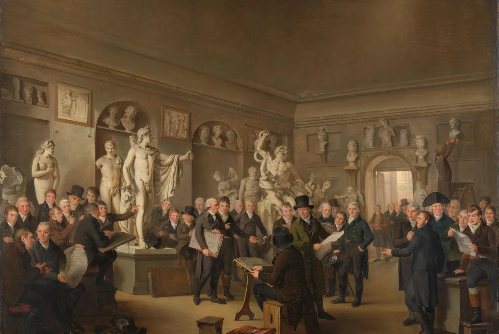 De beeldengalerij van de maatschappij Felix Meritis – Adriaan de Lelie
