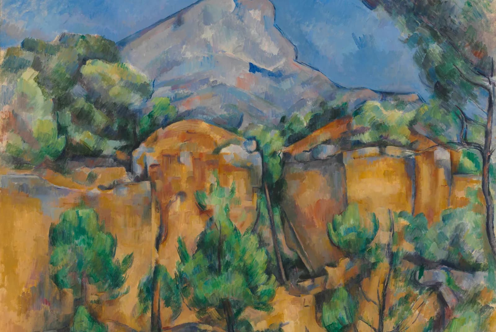 De berg Sainte-Victoire gezien vanuit de groeve Bibémus – Paul Cézanne